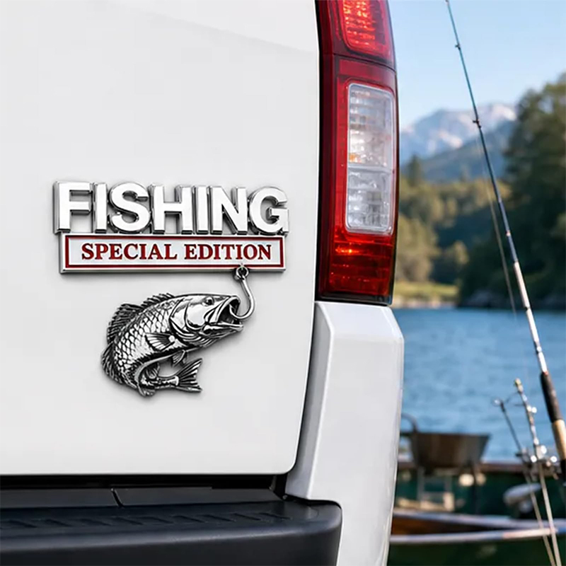 Chrome Fishing Car Badge Metal – обзор и цена Fishing Hook