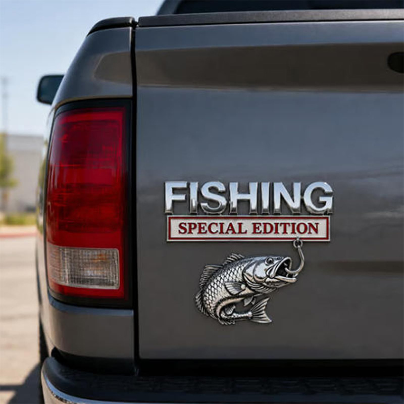 Chrome Fishing Car Badge Metal – обзор и цена Fishing Hook