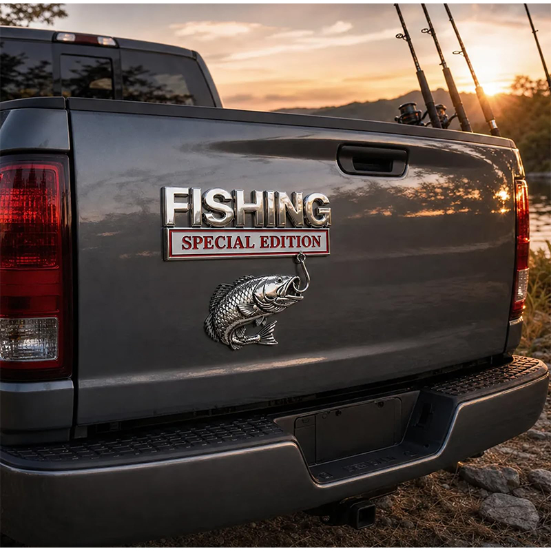 Chrome Fishing Car Badge Metal – обзор и цена Fishing Hook