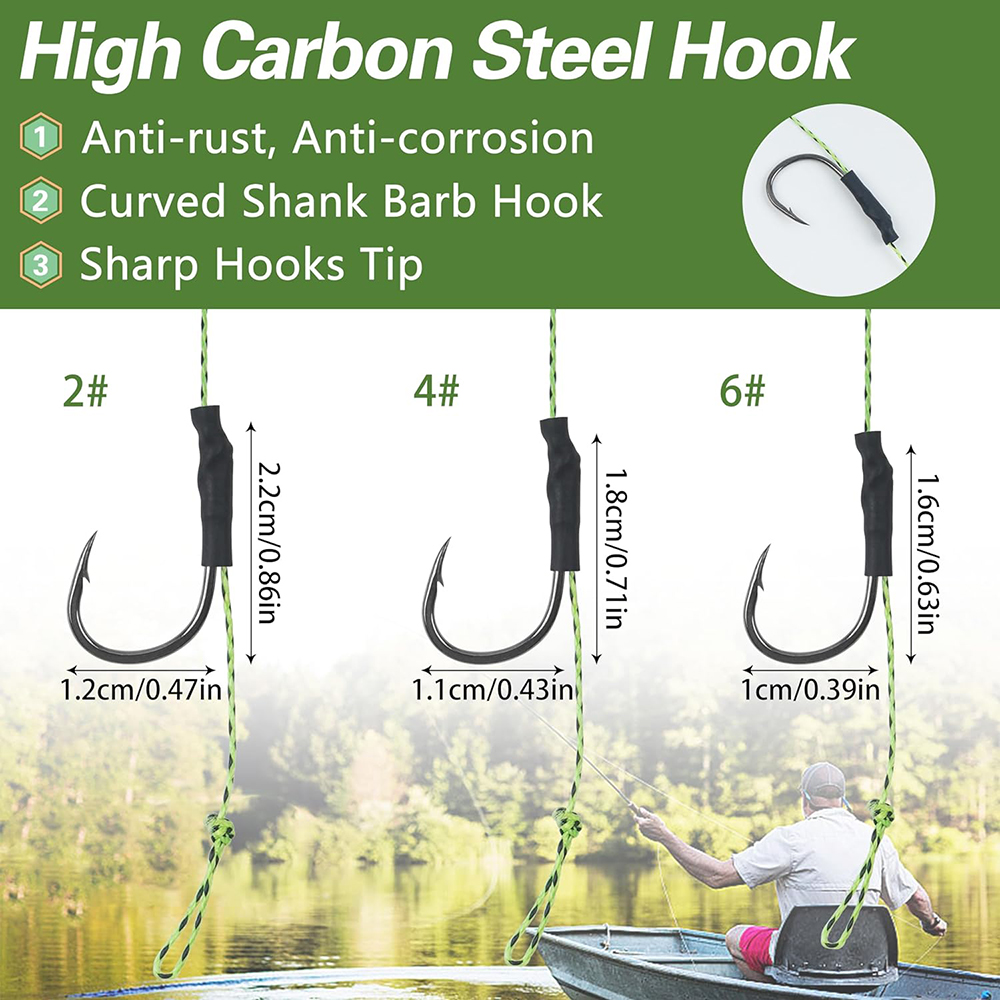 12Pcs Carp fishing hair rigs P – обзор и цена Fishing Hook Barbless