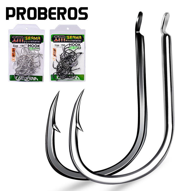 PROBEROS 30Pcs High Carbon Ste – обзор и цена Fishing Hook Offset