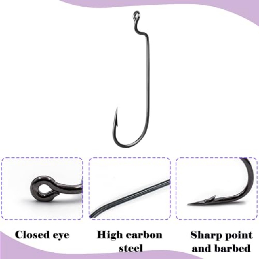 EWG Hooks for Bass Fishing, 50 – обзор и цена Fishing Hook Weedless