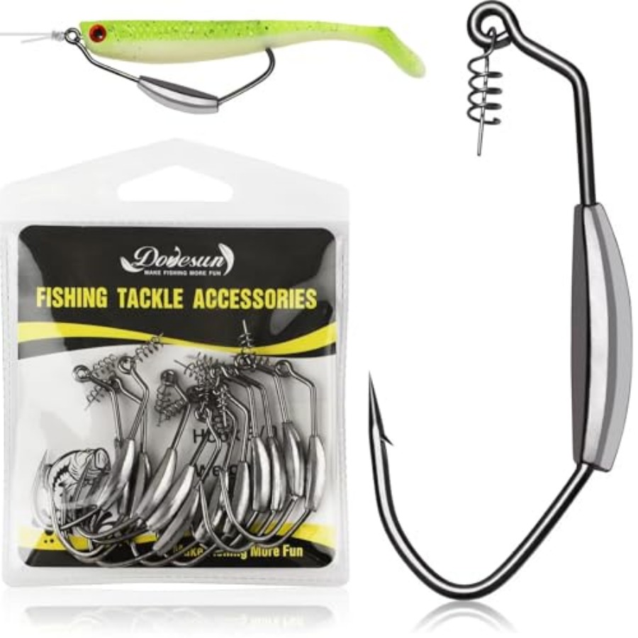 12PCS/44PCS Weighted Swimbait  – обзор и цена Fishing Hook Weedless